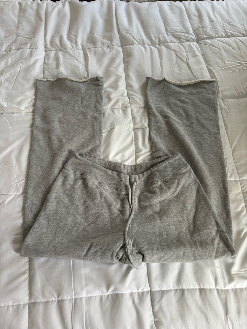 Brandy Melville Light Gray Drawstring Track Pants